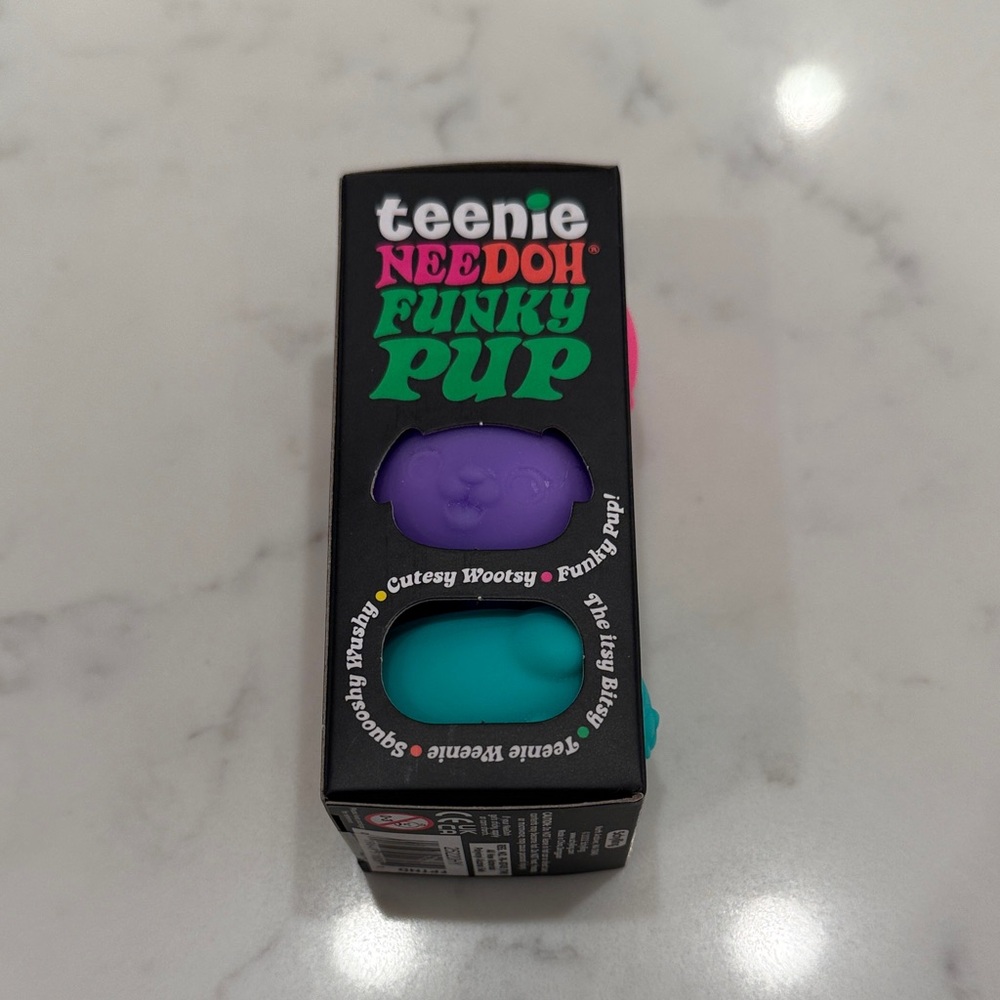 Teenie NeeDoh Funky Pup 3-Pack Kids Toy Set - Pink/Teal/Purple - Picture 2 of 6